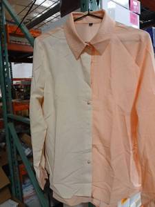 lot 30580 image: Peach Button Down Long Sleeve Shirt Size S - Retail $15