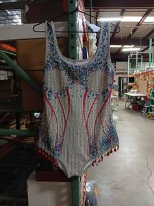 lot 30587 image: Sequined Performance Leotard with Rhinestone Detail - Retail $25