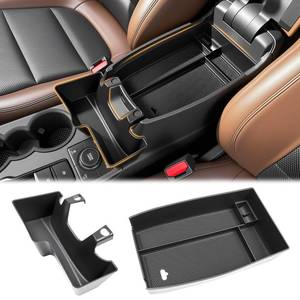 lot 30866 image: HUYINPJ Center Console Organizer Compatible with 2021-2025 Ford Bronco Sport2020-2025 Ford Escape Hanging Armrest Box Arm Rest Storage Tray for Bronco SportEscape Accessories(HangingArmrest Tray) - Retail $36