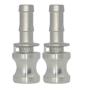lot 30883 image: VARMHUS Stainless Steel 316 Hose Barb Fitting Type E Trash Pump Adapter Male Camlock,Type E Cam and Groove Hose Fitting (12) - Retail $8