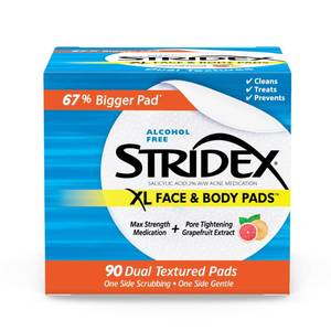 lot 30887 image: Stridex XL Face Body Pads, 90 Count - Retail $12