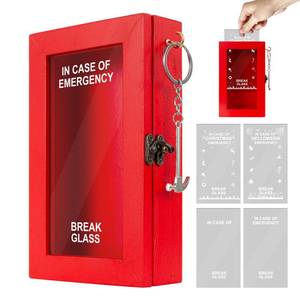 lot 30895 image: KHJCXS Funny Gift Emergency Box wHammer, In Case of Emergency Break Glass Boxes, Christmas Hilarious Desk Decor, White Elephant Gift and Gag Gifts for Friend Coworker Family (medium) (Top Broken)