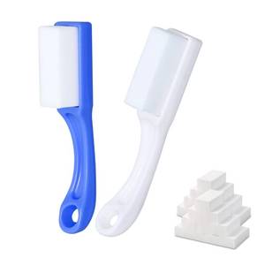 lot 30900 image: Magic sponges with Long Handle, 39 Melamine Sponge Refills & 2 Magic Sponge Brush Handles for Kitchen Sink, Stove, Bathroom, Wall & Precision Oil Stain Cleaning
