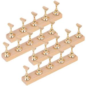 lot 30908 image: Tbestmax 4 Sets Nail Stand for Press on Magnetic Nail Tip Holder Nails Art Display Stand Wood Fake Nail Holder - Retail $9