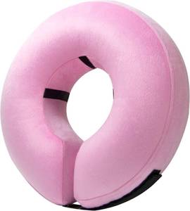 lot 30959 image: BENCMATE Inflatable Dog Cone Collar Alternative, Soft Dog Cone for Small Medium Large Dogs and Cats, Neck Recovery ECollar Donut Collar After Surgery (Medium, Pink) - Retail $21