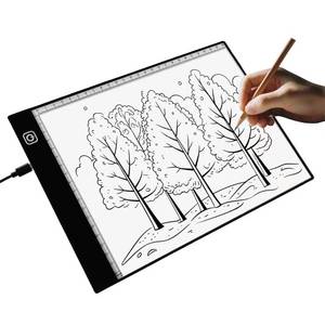 lot 30966 image: A4 LED Light Box for Tracing and Drawing - Ultra Thin Adjustable Light Table, USB Trace Light UP Pad Screen, Small Copy Board Tracer for Kids Artists, Sketching, Stenciling, and Art Crafting. - Retail $10