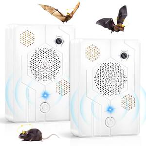 lot 30970 image: 2026 Upgraded Ultrasonic Bat Deterrent for Attic & Roof, Portable Rechargeable Bat Repellent for House Eaves, Safe Electronic Pest Control to Keep Bats Away from Porch & Indoor, 2 Pack - Retail $20
