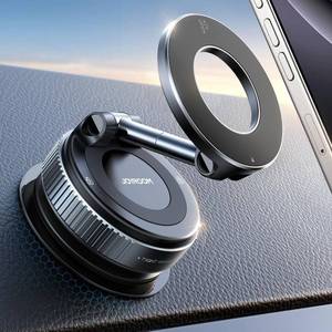 lot 30988 image: JOYROOM Magsafe Car Mount, Car Mount for iPhone with Strong Magnet, 360° Metal Strut Vacuum Suction Cup Phone Mount for iPhone 17 Air Pro Max16 15 14 13 12 Series& Android Magsafe Case, Dark Blue - Retail $40
