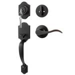 Goldenwarm Front Door Lock Set, Oil-Rubbed Bronze Front Door Handle and Deadbolt Set, Exterior Door Lock Set, Front Door Handles and Locks - Retail: $59