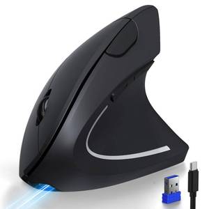 lot 23138 image: TECKNET Ergonomic Mouse with Jiggler, Bluetooth Wireless Vertical Mouse, 4800DPI Rechargeable Carpal Tunnel Mouse, Undetectable Random Movement Keeps Computers Awake for PC, Laptop, Mackbook - Retail $23