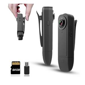 lot 23156 image: Mini Body Camera with Audio & Video Recording - Small POV Cam 1080P with 64G Card - Wearable Personal Portable Cameras Recorder DV - Night Version Camcorder for Security Work Records Guard Traveling - Retail $30