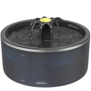 lot 24554 image: Cat Water Fountain with Dual Filtration System, 2.5L84oz Pet Water Fountain for Cats Inside, Cat Fountain for Drinking with Ultra Quiet Pump(20dB)& LED Blue Light - for Pets Small Animals(2Filters)