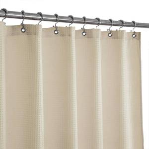lot 24555 image: Barossa Design Stall Fabric Weave Waffle Shower Curtain 36 x 72 inch, Spa, Hotel Luxury Spa, 230 GSM Heavy Duty, Water Repellent, Washable, Cream, 36x72 - Retail $16