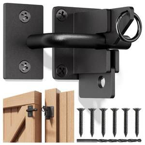lot 24564 image: ZiViLi 304 Stainless Steel Wooden Fence Self-Locking Gate Latch Heavy-Duty Gravity-Style Fence Gate Latch Privacy Latch, for Wooden Doors, Metal Doors, and Vinyl Fences Gate Lock Hardware (Silver)