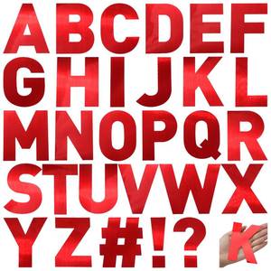 lot 30597 image: Panelee 145 Pieces 20 Sheets Large Letter Stickers 4 Inch Big Font Alphabet Letter Stickers Self Adhesive for Classroom Window Door Home Decor Mailbox Sign(Red) - Retail $16