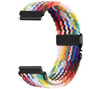 lot 30604 image: Issinlky 18mm Nylon Braided band Compatible with Venu 2SVenu 3SVivomove 3SVivoactive 4SForerunner 255s255s Music265s, Quick Release Replacement Elastic Strap for Women Men - Retail $12