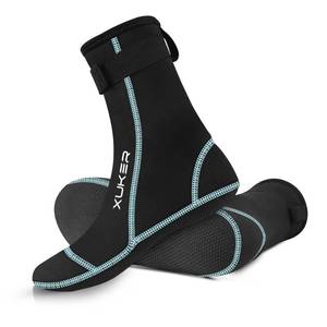 lot 30996 image: XUKER Neoprene Water Socks 3mm, Sand Proof Beach Volleyball Socks Diving Socks for Outdoor Water Sports 2XL - Retail $18