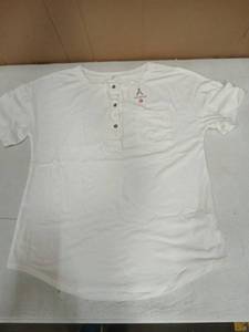 lot 31006 image: Anrabess Womens Shirt Quarter Button with Pocket White Medium
