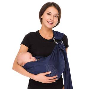 lot 31022 image: CUBY Water Baby Sling Carrier Lightweight Breathable Mesh Baby Wrap Carrier Adjustable Ring Sling Quick-Drying Baby Slings Newborn Toddler Summer Swimming Pool Beach (Deep Blue, Baby Sling)