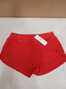 lot 31034 image: CRZ YOGA Womens Red Athletic Running Shorts Large  - Retail $15