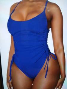 lot 31041 image: Viottiset Womens Ruched One Piece Swimsuit Blue Small (Style May Vary)
