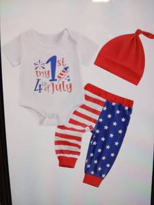 lot 31047 image: Baby 1st Fourth Of July 3pc Outfit 6-12 Month