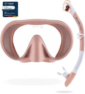 lot 31078 image: Cressi Musa & Scilla Mask & Snorkel Kits, Rose Gold - Retail $60