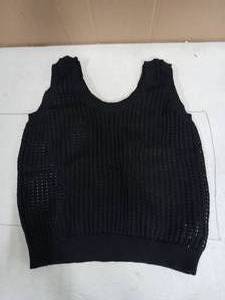 lot 31094 image: Floerns Womens Sleeveless Pullover Tank Top V Neck Knitted Sweater Vest Black Medium