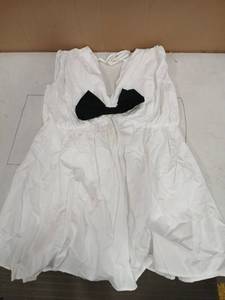 lot 31114 image: White Maxi Dress with Black Bow Detail XL - Retail $25