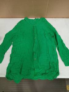 lot 31117 image: Green Cotton Gauze Long Sleeve Blouse XS - Retail $15