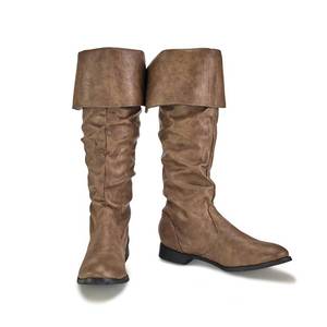 lot 32385 image: DUNHAO COS Medieval Male and Female Renaissance Pull On Mid Calf Gothic Boots Flat Jazz Boots Renaissance Boot US 12-12.5CH 46 - Retail $50