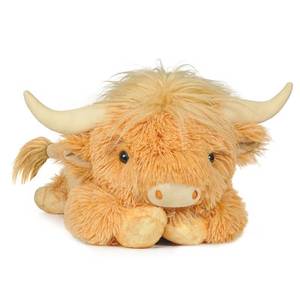 lot 32396 image: WDXDSOB Weighted Highland Cow Stuffed Animals, 4.2 Lbs Weighted Highland Cow Plush for Kids & Adults, 21.6 Inch Large Cattle Pillow Toy Gift for Christmas Birthday Gift - Retail $34