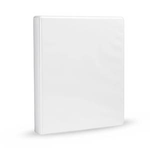 lot 32403 image: Amazon Basics 3-Ring Binder, 1-Inch, Customizable, with Pockets for Organization, White, 1-Pack - Retail $6