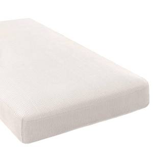 lot 32406 image: H.VERSAILTEX Super Stretch Individual Chaise Cover Sectional Couch Covers for L Shaped Sofa Both LeftRight Featuring Thick Jacquard Textured Twill Fabric (1 Piece Chaise Cover, Ivory) - Retail $35