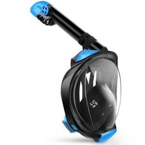 lot 32413 image: Greatever G2 Full Face Snorkel Mask with Latest Dry Top System,Foldable 180 Degree Panoramic View Snorkeling Mask with Camera Mount,Safe Breathing,Anti-Leak&Anti-Fog - Retail $34