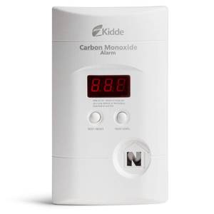 lot 42595 image: Kidde Carbon Monoxide Detector, Plug-In with 9V Battery Backup, Digital Display, 85 dB Alarm, LED Status Light Indicators, 3rd Edition - Retail $40