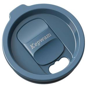 lot 42609 image: Kepwam Replacement Spill-Resistant Sliding Lid for Kepwam Self Heating Coffee Mug BPA-Free, Easy to Use & Clean, Compatible with T1, T2 & T2 Plus Smart Mugs (Steel Blue) - Retail $16