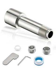 lot 42616 image: Tub Spout Adapter, Fits 34 IPS and 12 IPS Pipe, 12 Copper Pipe Compatible, Durable Kit for Both Diverter &Non-Diverter Types, 304 Stainless Steel, Lead-Free, Easy Installation - Retail $15