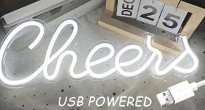 lot 14225 image: Cheers Neon Sign Wall Decor