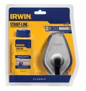 lot 14237 image: Irwin Industrial 100 ft. Strait-Line Chalk Line & Reel Set, Blue
