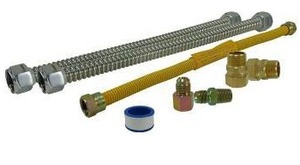lot 14238 image: Ldr Gas Water Heater Installation Kit A123 509 2301 15 Flexible Connectors