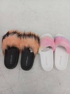 lot 14249 image: Lot Of 2 Pairs Portland Slippers, Womens 8M