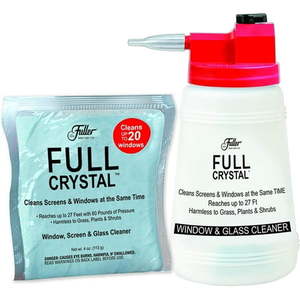 lot 14263 image: Fuller Brush Crystal Window  Screens  and Outdoor Surfaces Cleaner Bottle with 4 Ounce Crystal Powder