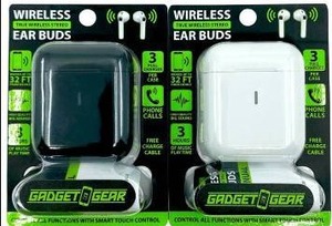 lot 14276 image: Gadget Gear Wireless Earbuds, 2 Pack