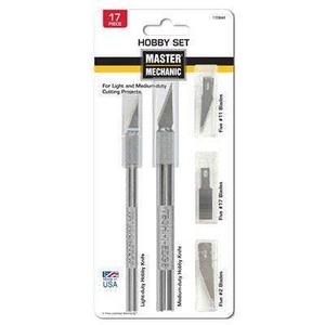 lot 14284 image: Accutec Blades Inc MM 17PC Hobby Knife Set 10 Pack
