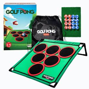 lot 1446 image: Golf Pong Game Set, Jumbo Backyard Lawn Game, Portable Indoor-Outdoor Chipping Golf Gift for Men, Women & Family