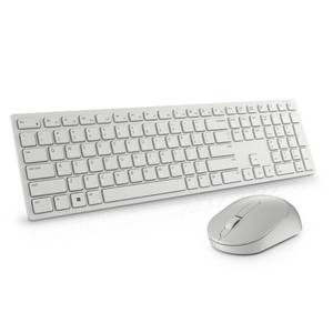 lot 1451 image: Dell Pro Keyboard and Mouse - KM5221W - US English - White - USB Plunger Wireless RF 2.40 GHz Keyboard - English (Canada) - White - USB Wireless RF Mouse - Optical - 4000 dpi - Scroll Wheel - - Volume