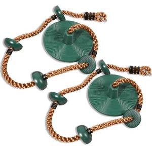 lot 1457 image: REDCAMP Climbing Rope Swings for Trees, Heavy Duty Plastic Disc Swing Seat for Kids and Adults with Hanging Strap and Snap Hooks