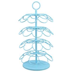 lot 1466 image: KIMIUP Coffee Pod Holder, Coffee Pod Storage Compatible with K-Cups(36 Pods), Kitchen Detachable Coffee Station Organizer, Spins 360-Degrees(Light Blue)