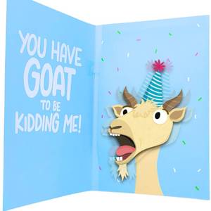 lot 2010 image: Good Egg Greetings Screaming Goat Birthday Card - Funny Birthday Card for Men Women Kids - Screaming Goat Meme Sound and Shaking Head Motion Bday Greeting Cards 5.25 x 8.18 Inch